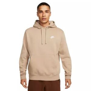 Nike Sportswear Club Fleece Pullover Hoodie in Beige